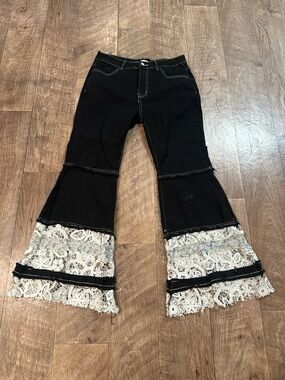 POL Black Pants with Contrast White Stitching